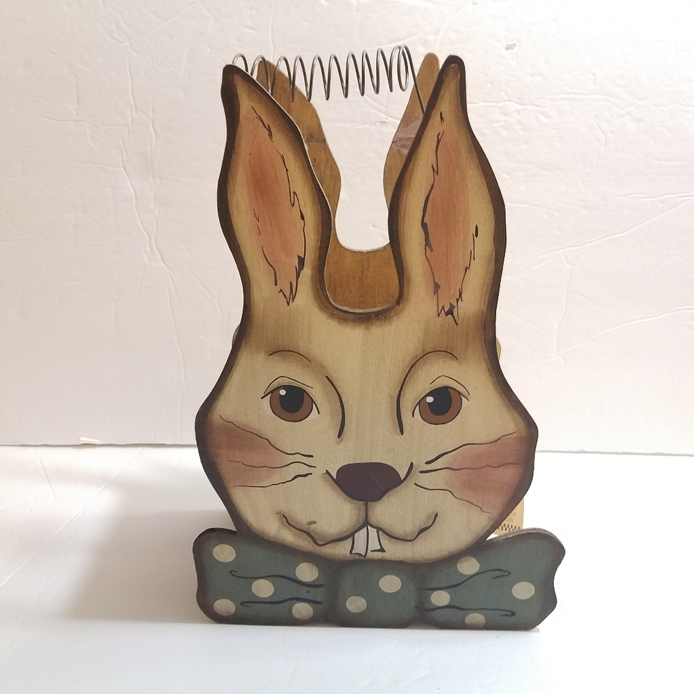 Debbie Bryan Folk Art Easter Bunny Basket Decor NWT